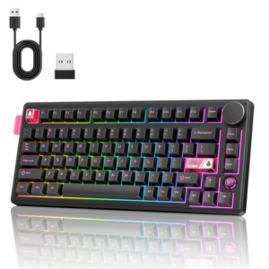 Onikuma MT706 Tri-Mode Mechanical Keyboard – 81 Keys RGB, Hot-Swappable & Gasket Structure
